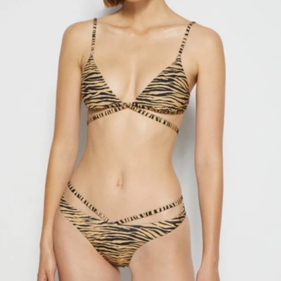 NWOT Jonathan SIMKHAI Tiger bikini set size M - Picture 2 of 16